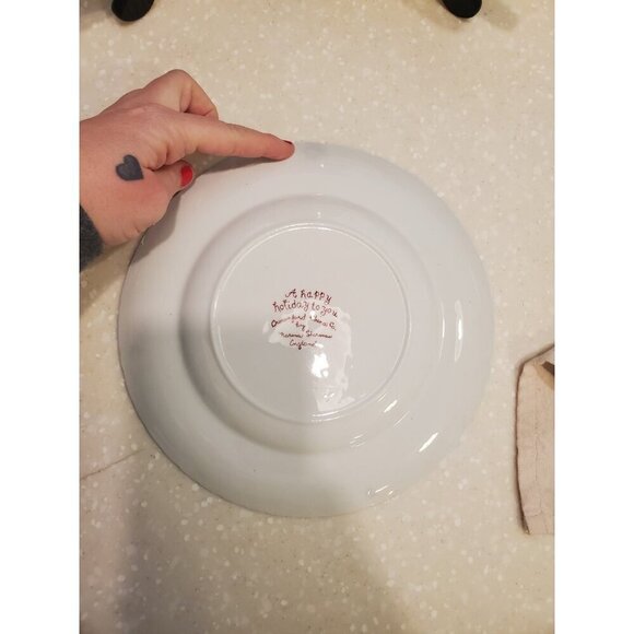 Vintage 1974 Royal Crownford Collectible Plate 8.5" Merry Christmas Transferware - Picture 7 of 11